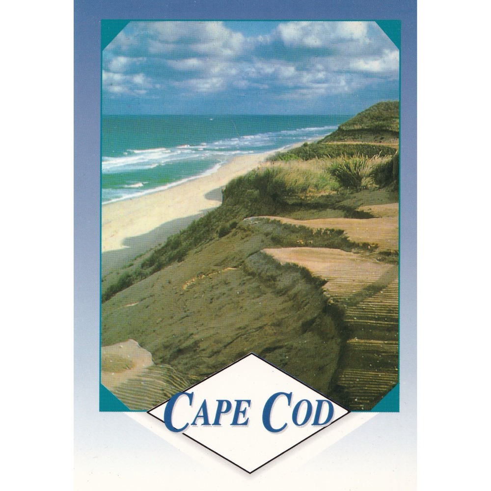 Cape Cod National Seashore Shadows Dunes MA Postcard Chrome Coastal Scenic